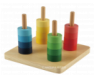 Rainbow Discs on 4 Vertical Dowels