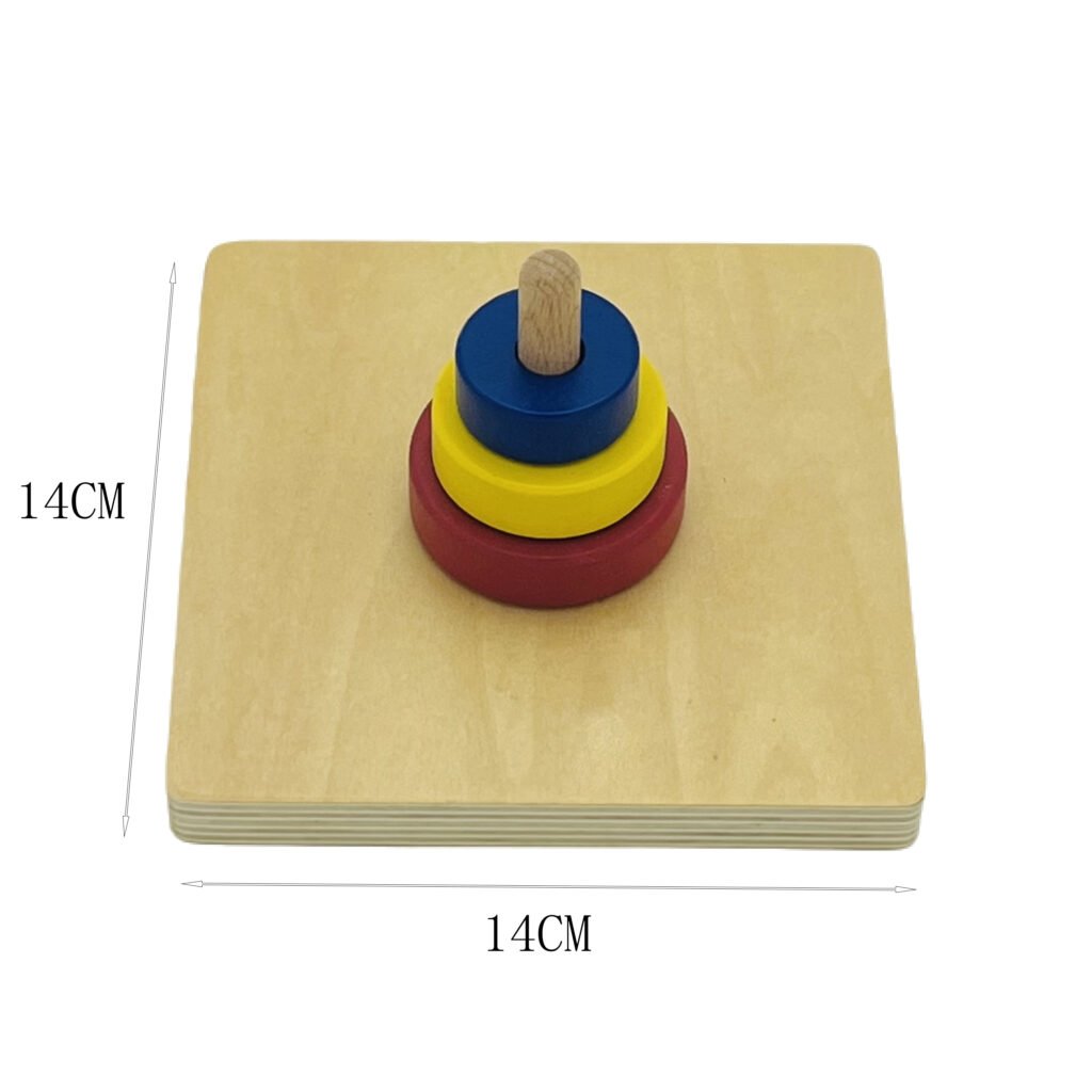 Three Discs on a vertical Dowel-beech basic